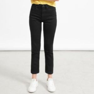 Everlane Cheeky Straight Jean, Black Ankle size 31
